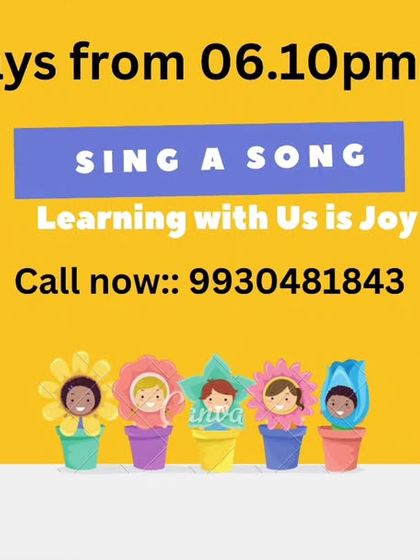 Details for our "Sing a Song" batch for children aged 3 to 8 years. Learning with us is pure joy! You can call to book a trial class for your child.