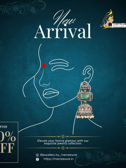 An artistic showcase of the green oxidized jhumka, highlighting its elegant design. This piece is a new arrival, perfect for elevating your festive glamour.