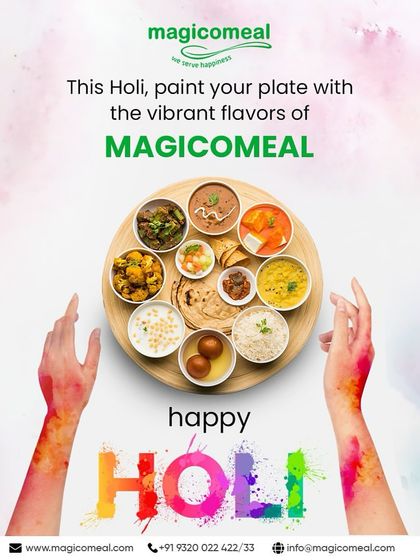 This Holi, paint your plate with the vibrant flavors of my catering service. I create joyful and colorful meals to match the spirit of the festival of colors.