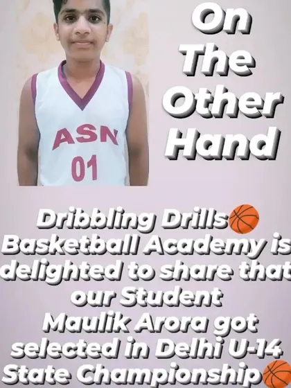 Another one of our talented players, Maulik Arora, making his mark by getting selected for the Delhi U-14 State Championship team.