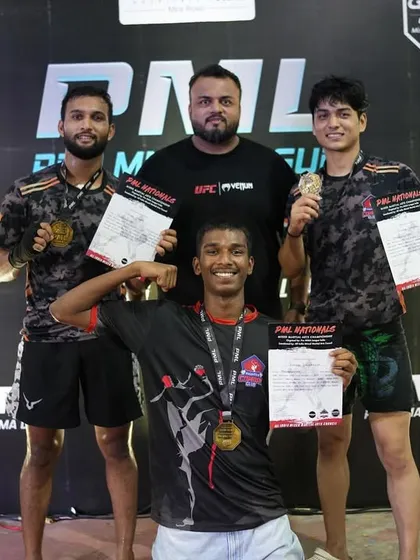 Another shot of our three new champions. Their success is a result of relentless hustle, an unshakable mindset, and the support of their team.