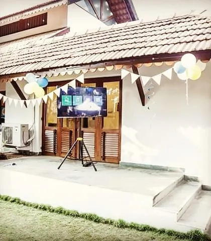 Enhancing a private party with an LED screen rental. This is a great add-on for showcasing photo slideshows or videos, and I can arrange for the right equipment for your venue.