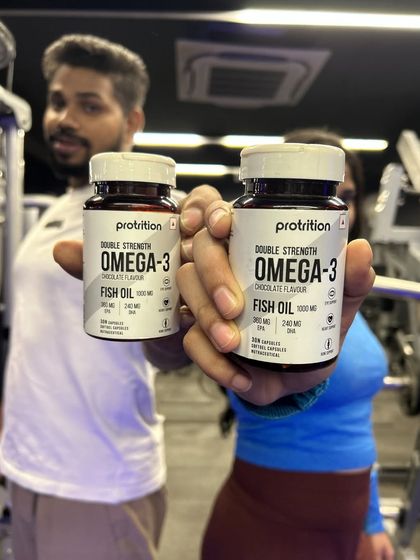 Omega-3 is essential for overall health, helping with blood pressure, joint inflammation, and brain function. We recommend Protrition's fish oil supplement.