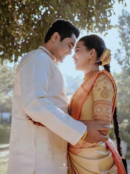 A close-up of the couple, noses touching, sharing a happy and intimate moment. These are the simple, beautiful portraits that couples cherish forever.