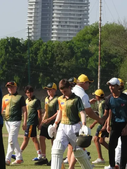 Players from both teams walking on the field. Hosting bilateral series like this provides a professional, high-stakes environment for young cricketers to thrive in.