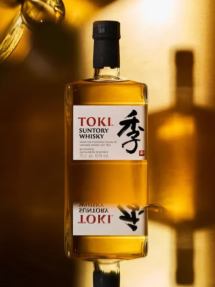 Another creative take on the Toki bottle, this time using a crystal ball to create a reflection and inversion of the label. It’s a simple, in-camera trick that adds a touch of magic to the shot.