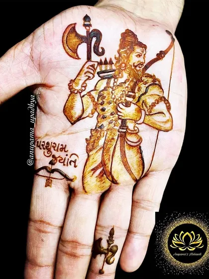 On the auspicious day of Akshaya Tritiya, I created this portrait of Lord Parshuram to celebrate Parshuram Jayanti.