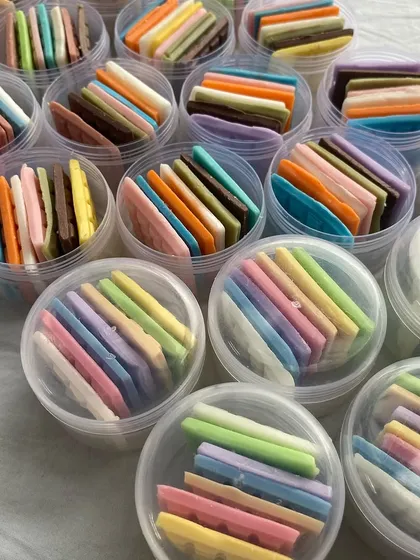 For those who want to take their favorite gentle soap on the go, I created these travel packs. They contain small, assorted pieces of my bestselling camel milk soaps, all packed in a convenient, travel-friendly container.