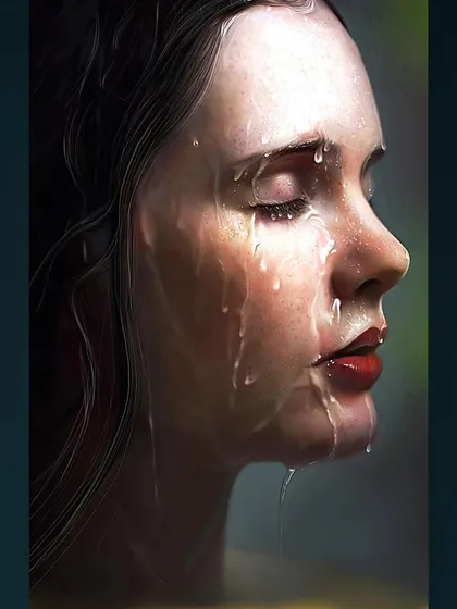 In this piece, I explored how light interacts with water on skin. Capturing the reflections, drips, and the way water distorts the surface was a fantastic study in realism. It shows that even a simple concept can become a powerful piece of art.