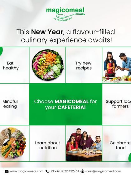 This New Year, I encourage you to build a better relationship with food. My service helps you eat healthy, try new recipes, and learn about nutrition, all by choosing me for your cafeteria.