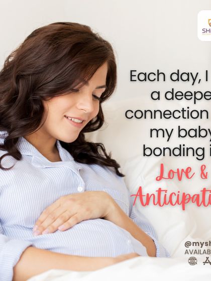 "Each day, I feel a deeper connection with my baby, bonding in love and anticipation." This affirmation helps you focus on the growing bond and the positive emotions of your pregnancy journey.