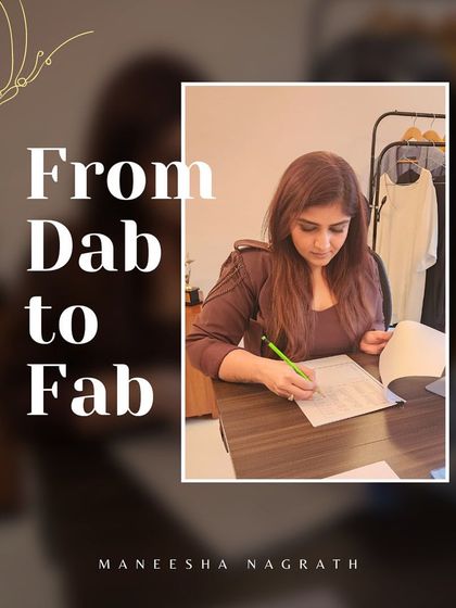 "From Dab to Fab." A playful graphic inviting clients to unlock their style potential.