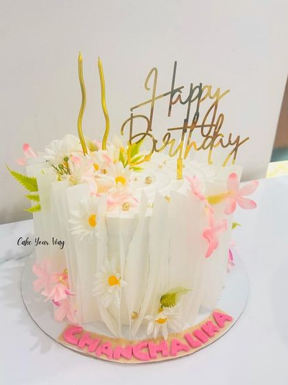A similar elegant design for a birthday, showing how this style can be adapted for any special occasion.
