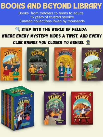 Step into the brilliant world of Satyajit Ray’s Feluda. These timeless detective stories are a celebration of sharp intellect and storytelling genius, perfect for young readers discovering detective fiction and adults reliving nostalgia.