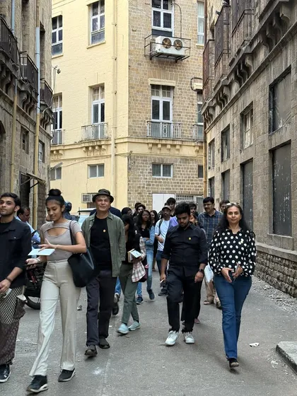 A group walk through Ballard Estate, led by Puran Kumar, as part of our KGAF activities.