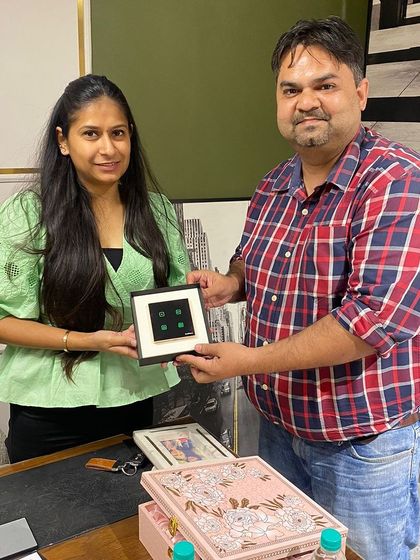 Collaborating with incredible architects like Aashna Puri of Coralbell Studio in Amritsar. We were excited to gift our WiFi Keypads to her and her team.