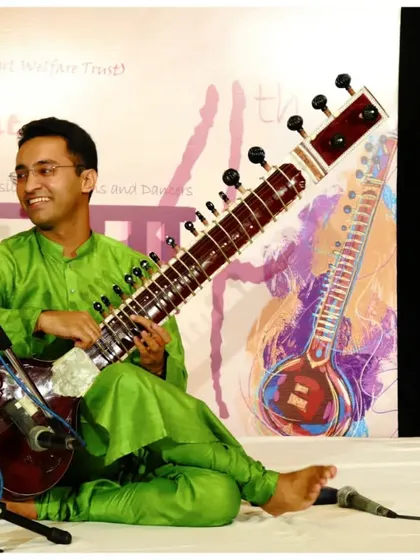 A happy moment on stage. The joy of sharing music is what drives my performances.
