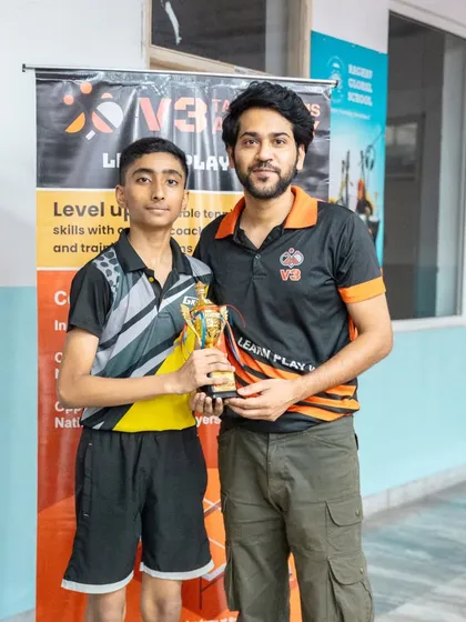 A proud moment with one of our U-13 Boys winners. My focus is on nurturing talent through consistent competitive exposure in local tournaments.
