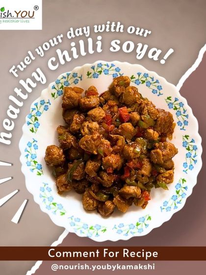 Here is another look at my healthy chilli soya. It's a flavorful and satisfying dish that proves you don't have to sacrifice taste for health. Perfect for a protein-packed lunch or dinner.