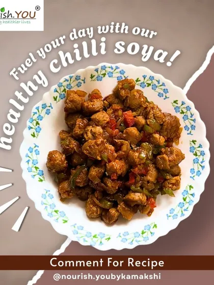 My Healthy Chilli Soya is a crowd-pleaser. It's a high-protein, plant-based dish that's spicy, tangy, and delicious without being deep-fried, making it perfect for a guilt-free indulgence.