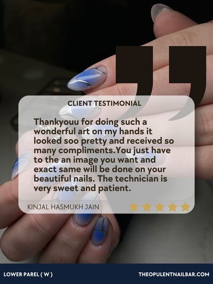 "You just have to the an image you want and exact same will be done on your beautiful nails." I love the challenge of recreating your inspiration photos.