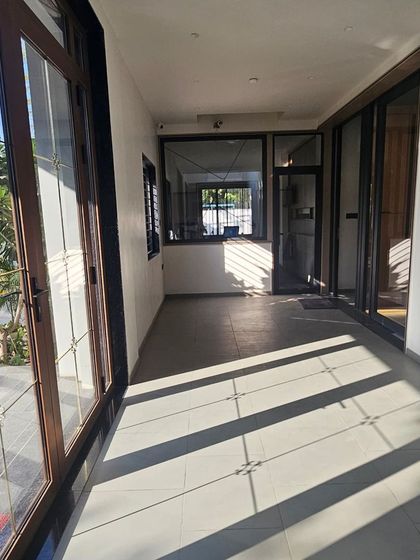 The play of light and shadow from our Georgian bar windows can transform an interior space. Here, the sunlight streaming through creates beautiful patterns on the floor of this corridor.