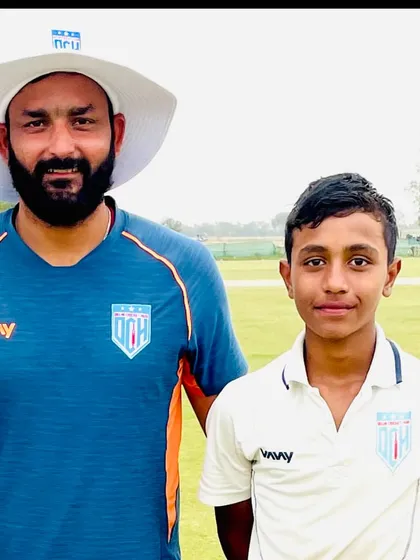 With Noor after his well-played century of 111 runs. He is a hardworking and self-motivated player.
