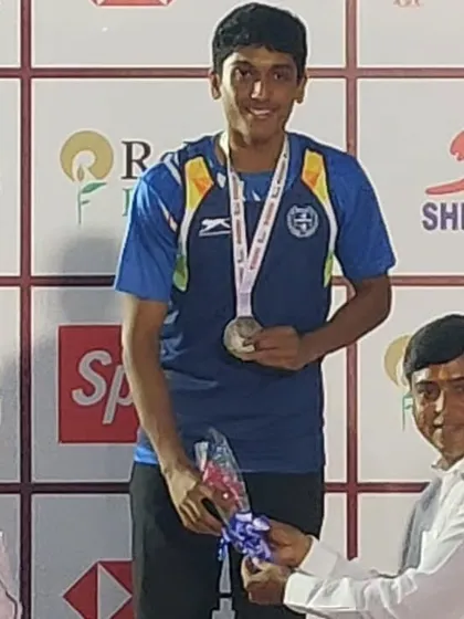 My athlete Jason Castelino receiving his Silver medal at the Junior National Athletics Championship in Coimbatore. A very proud moment for all of us.