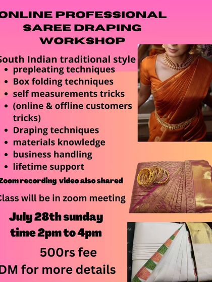 A flyer for a July workshop that includes lifetime support and zoom recording videos.