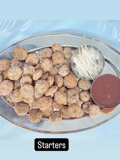 A platter of dry Manchurian starters, a popular Indo-Chinese dish that I often include in my party menus.