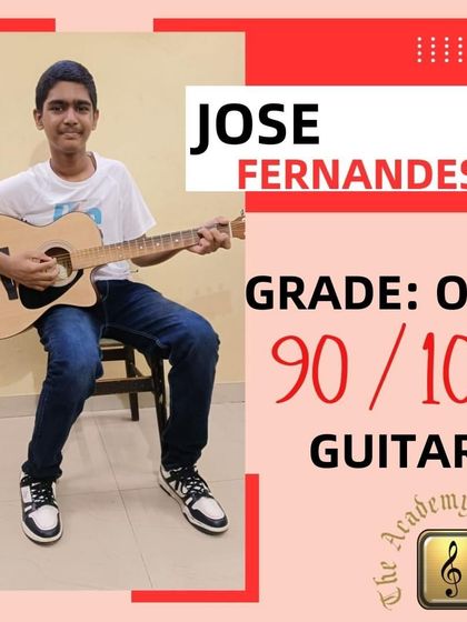 Marvelous work from Jose Fernandes, who scored an amazing 90 percent in his Grade 1 face to face Rock & Pop Guitar exam. He is a true rockstar in the making.