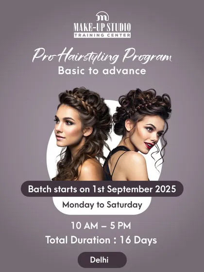 Your professional journey starts here. Our Pro Hairstyling Program is a comprehensive 16-day course designed to take you from basic fundamentals to advanced artistry, equipping you with the skills needed for a successful career.