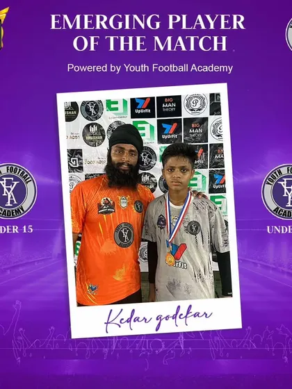 Kedar Godekar, a U-15 player, recognized for his talent.