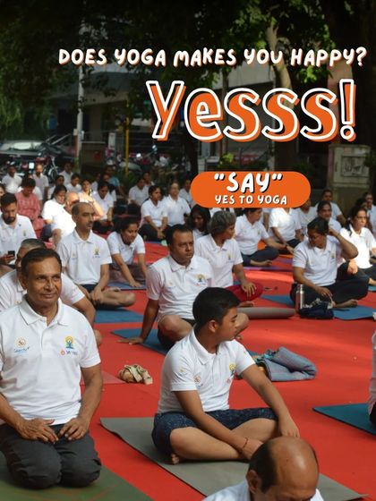 Does yoga make you happy? For our community, the answer is a resounding "Yes!". This photo captures the smiling faces of our students during a group practice.