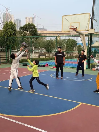 Players learn defensive positioning and how to guard their opponent.