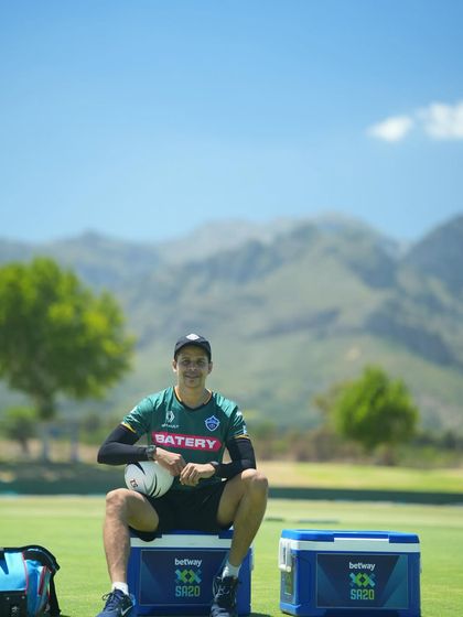 A moment of calm during the SA20 league in South Africa. The beautiful scenery was a great backdrop for the intense work we were putting in.