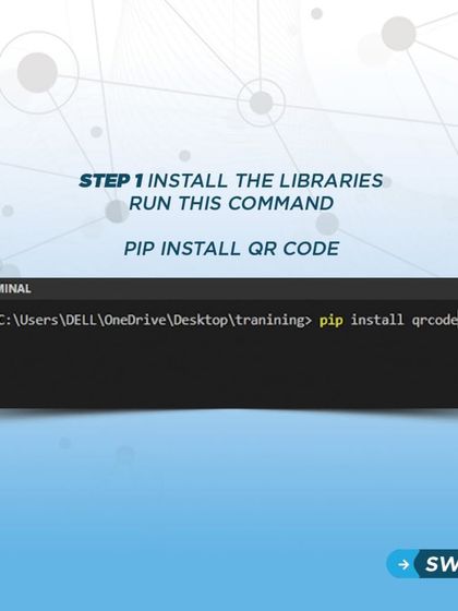 Step one of the QR code tutorial: installing the necessary library. A simple 'pip install qrcode' command in your terminal is all it takes to get started.