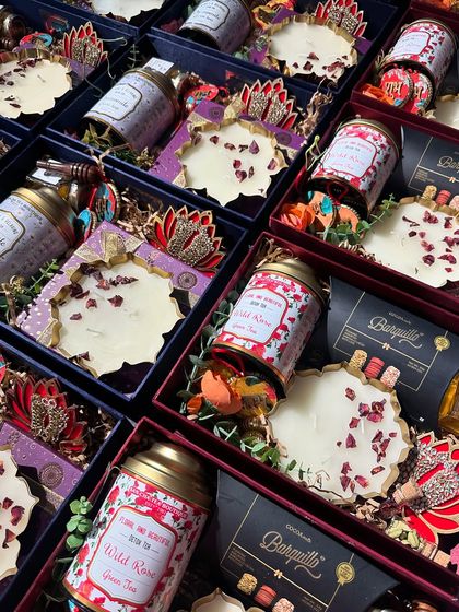 Our Diwali hampers are designed to be a complete sensory experience. The visual appeal is just as important as the delicious treats inside.