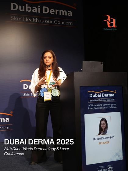 A snapshot from my lecture at Dubai Derma 2025. It's an honor to be recognized as a speaker at such a prestigious event, where the focus is on advancing the science of dermatology and laser treatments.