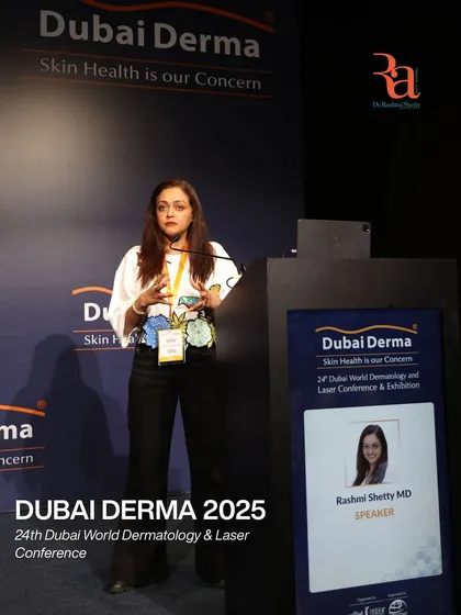 On the podium at the 24th Dubai World Dermatology & Laser Conference. "Skin Health is our Concern" is their motto, and it's a principle I live by in my practice every day.