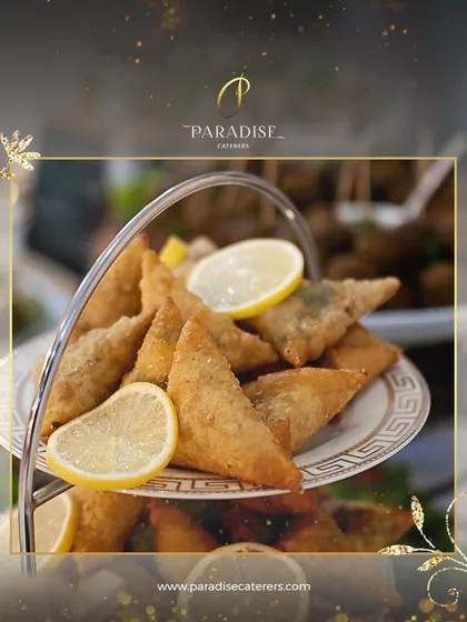 Crispy, golden, and oh-so-delicious. Our gourmet samosas are a perfect example of how we elevate classic Indian snacks for a luxury event experience.