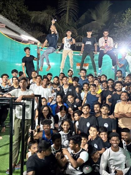 The whole Califit community together. We are a diverse group of athletes of all ages and backgrounds, united by our passion for calisthenics and street workout.