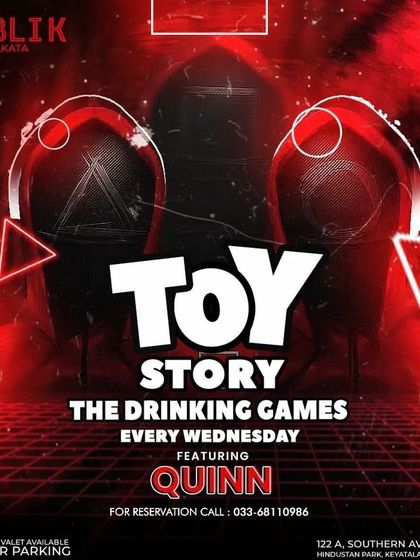 A "Squid Game" inspired poster for my "Toy Story" themed Wednesday nights at Publik.