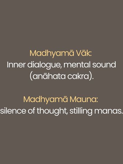 What comes first, sound or silence? In Tantra, Śabda (sound) is seen as Śakti, the creative power, while Mauna (silence) is Śiva, the unmanifest consciousness. This series explores the four levels of sound (Vāk) and silence (Mauna), from the gross spoken word to the supreme silence of pure awareness. Yoga teaches us not to choose one over the other, but to realize they are two sides of the same reality.