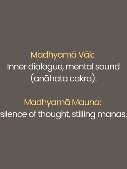 What comes first, sound or silence? In Tantra, Śabda (sound) is seen as Śakti, the creative power, while Mauna (silence) is Śiva, the unmanifest consciousness. This series explores the four levels of sound (Vāk) and silence (Mauna), from the gross spoken word to the supreme silence of pure awareness. Yoga teaches us not to choose one over the other, but to realize they are two sides of the same reality.