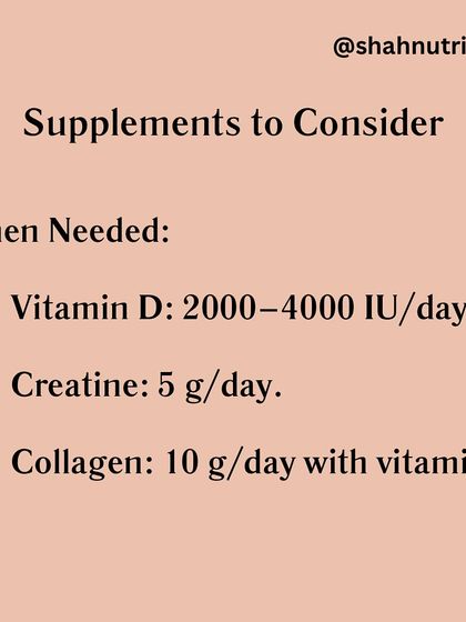 When needed, certain supplements can aid injury recovery. I recommend specific, evidence-based dosages for Vitamin D, Creatine, and Collagen with Vitamin C to support the healing process.