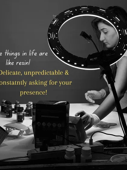 Some things in life are like resin: delicate, unpredictable, and constantly asking for your presence. It's a medium that demands your full attention, but the reward is always worth it.