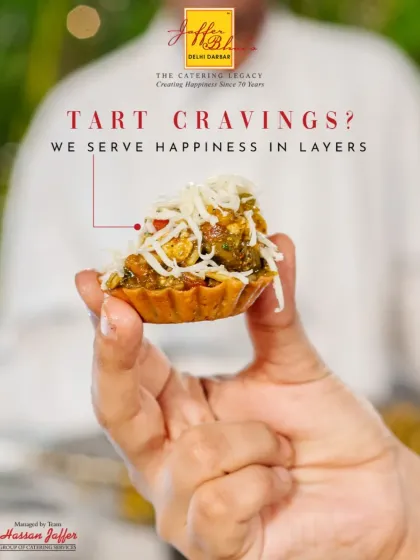 Got tart cravings? We serve happiness in layers with our savoury tarts. This bite-sized appetizer is packed with flavour and topped with cheese, perfect for passing around at any event.