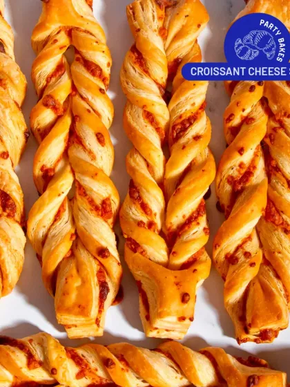These Croissant Cheese Sticks are addictive and perfect for sharing. They are a great addition to any party menu or as a bar snack.