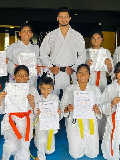A group of our younger students who successfully passed their belt grading test. Their journey in martial arts is just beginning.